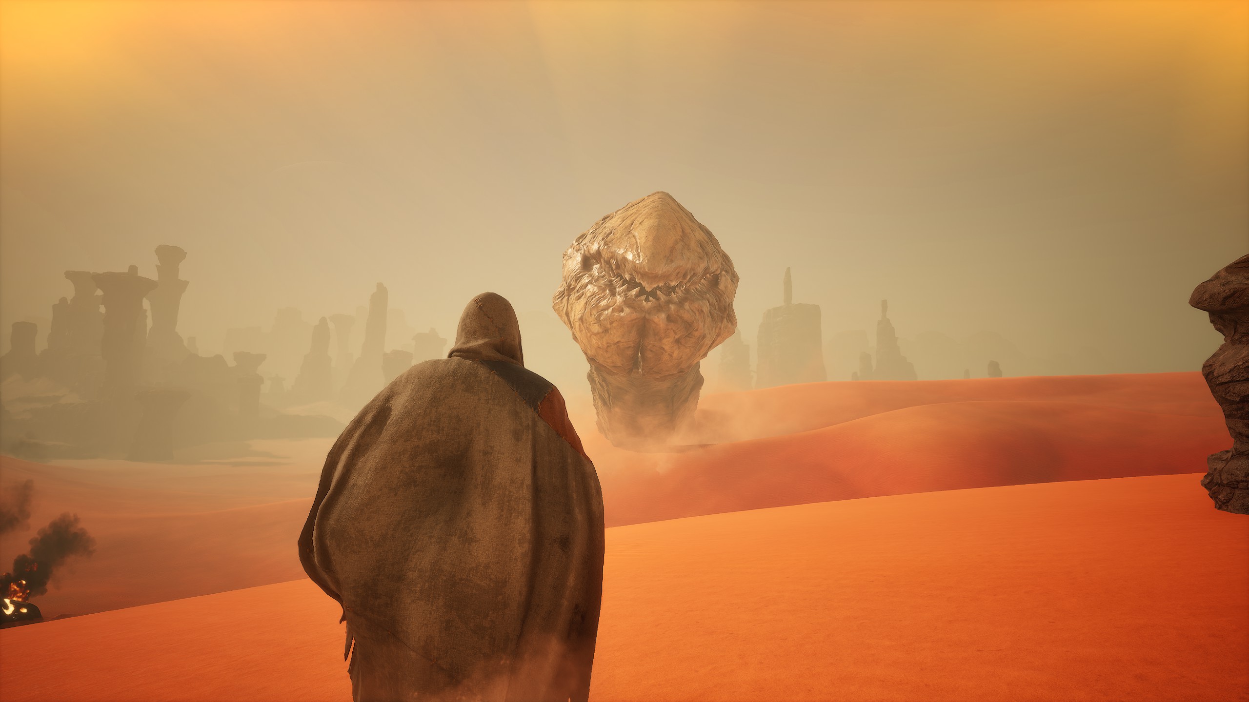 Dune Awakening Desert with Moster